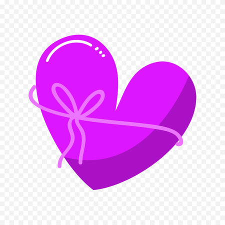 Heart icon in flat style. Love symbol vector illustration on transparent background.のイラスト素材