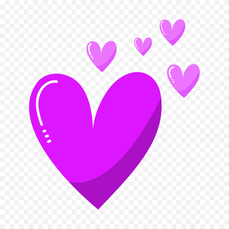 Heart icon. Love sign. Valentines day symbol. Flat designのイラスト素材