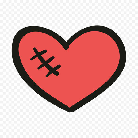Heart icon. Love symbol. Valentine's day. Vector illustration.のイラスト素材