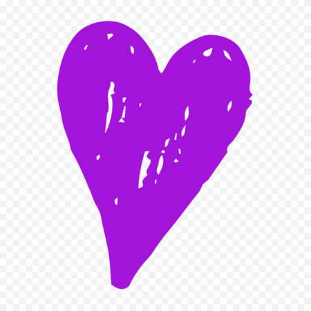 Purple heart icon on transparent background. Vector illustration. Eps 10のイラスト素材