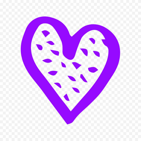 Heart icon in flat style. Love symbol vector illustration on transparent background.のイラスト素材