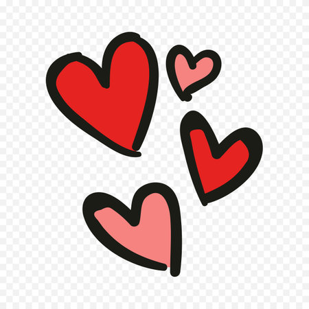 Heart icon. Love sign. Valentine's day symbol. Flat design style.のイラスト素材