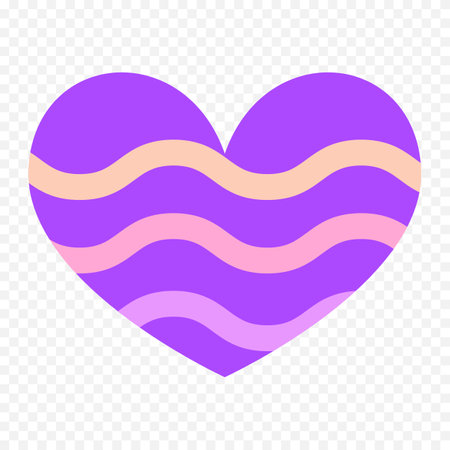 Heart icon. Flat illustration of heart icon for web design isolated on transparent background