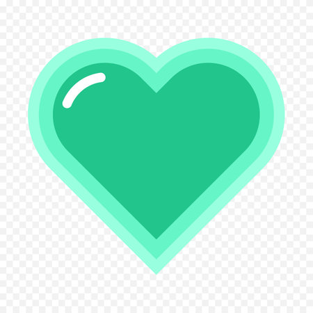 Heart icon in flat style. Love symbol vector illustration on isolated background.のイラスト素材