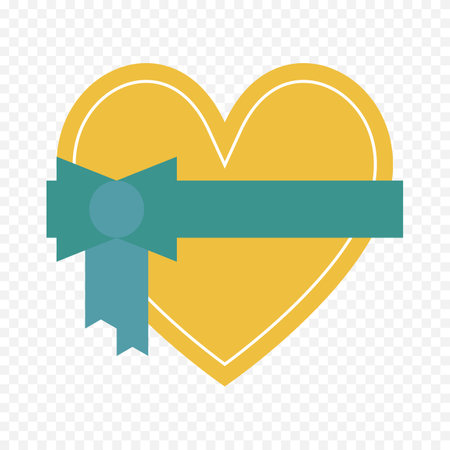 Heart with a ribbon icon. Flat illustration of heart with a ribbon icon for webのイラスト素材