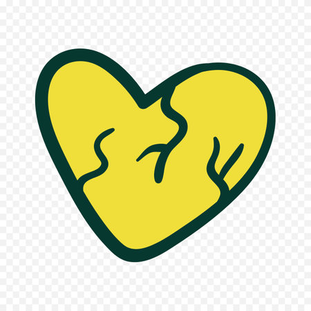 Broken heart icon. Broken heart symbol. Flat vector illustration.のイラスト素材