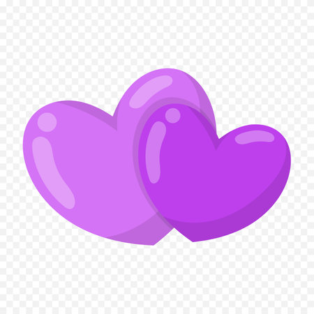 Blue hearts icon. Flat illustration of blue hearts icon for web designのイラスト素材