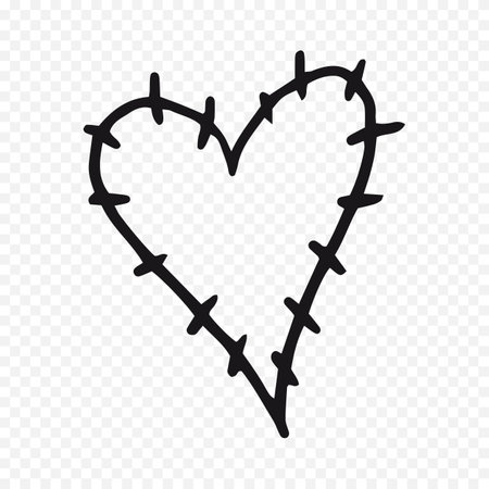 Heart icon. Love symbol. Isolated on white background. Vector illustrationのイラスト素材