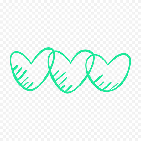Heart line icon. Love symbol. Vector illustration on transparent background.のイラスト素材