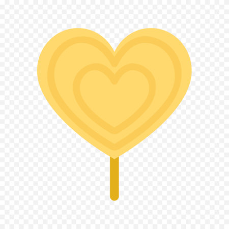 Heart shaped lollipop icon. Flat illustration of heart shaped lollipop icon for web designのイラスト素材