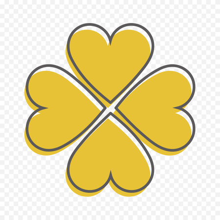 Four-leaf clover icon. St. Patrick's Day symbolのイラスト素材