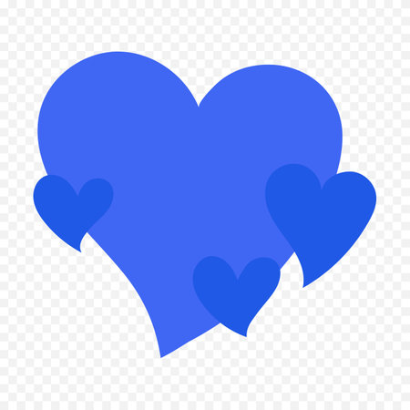 Heart icon. Love symbol. Flat vector illustration on transparent background.のイラスト素材