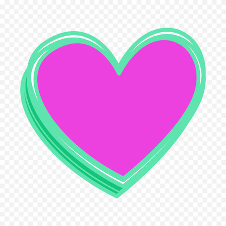 Heart icon on a transparent background. Love symbol. Vector illustration.のイラスト素材