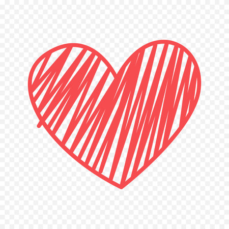 Heart icon. Love symbol. Valentine's day. Vector illustration.のイラスト素材