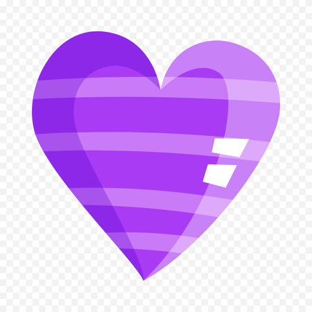 Purple heart icon. Flat illustration of purple heart icon for web designのイラスト素材