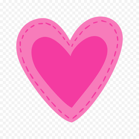 Pink heart icon isolated on transparent background. Love symbol. Vector illustrationのイラスト素材