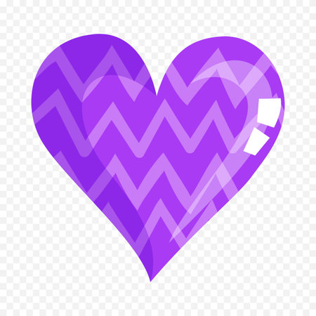 Purple heart icon. Flat illustration of purple heart icon for web designのイラスト素材