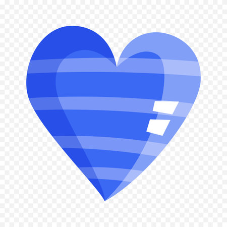 Blue heart icon. Flat illustration of blue heart icon for web designのイラスト素材