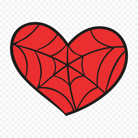 Heart icon in flat style. Love symbol vector illustration on transparent background.のイラスト素材