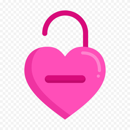 Heart padlock icon. Flat illustration of heart padlock icon for web designのイラスト素材