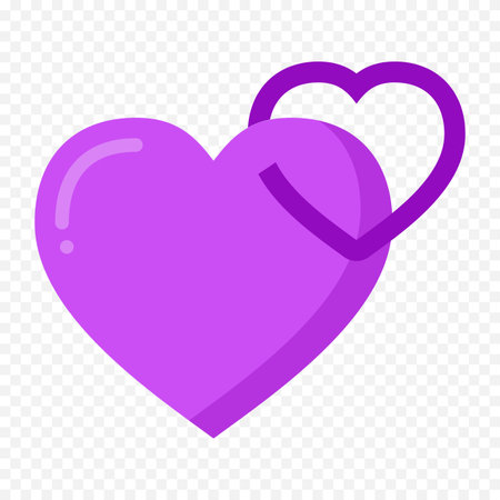 Heart icon, vector illustration. Flat design style, vector eps 10.のイラスト素材