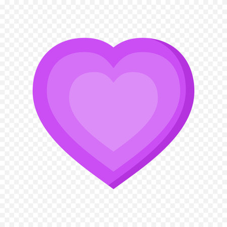 Heart icon. Flat illustration of heart vector icon for web isolated on transparent backgroundのイラスト素材