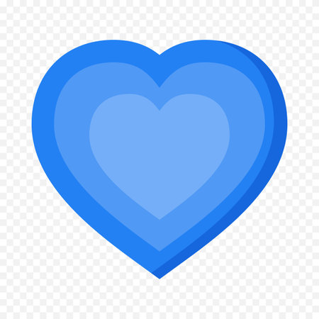 Blue heart icon. Flat illustration of blue heart icon for web designのイラスト素材