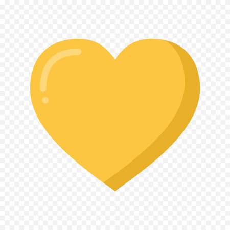 Heart icon. Flat illustration of heart vector icon for web isolated on transparent backgroundのイラスト素材