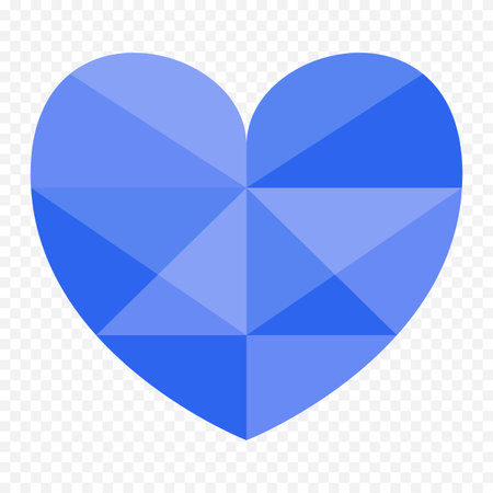 Blue heart icon. Flat illustration of blue heart icon for web designのイラスト素材
