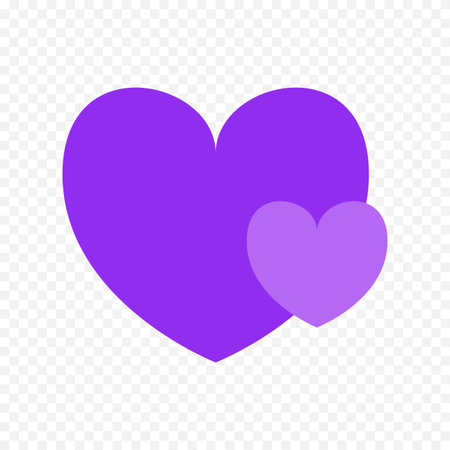 Heart icon in flat style. Love symbol vector illustration on transparent background.のイラスト素材