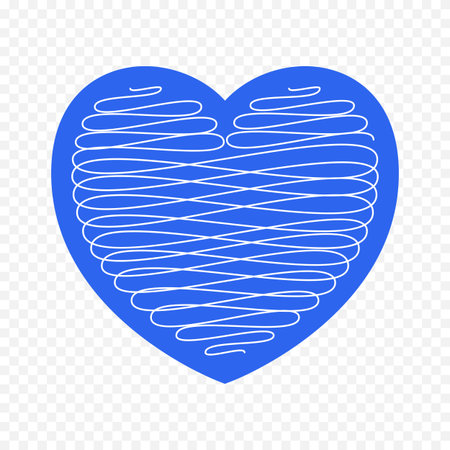 Heart icon in flat style. Love symbol vector illustration on transparent background.のイラスト素材