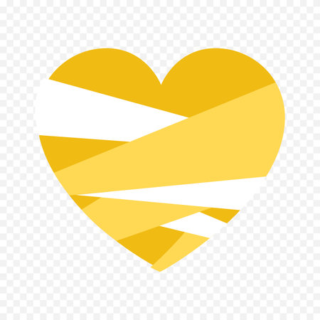 Heart icon in flat style. Love symbol vector illustration on transparent background.のイラスト素材