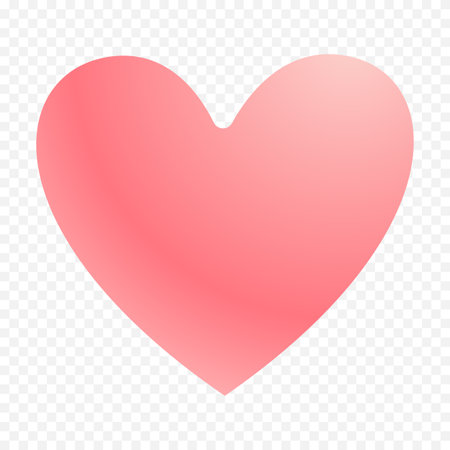 Pink heart isolated on transparent background. Vector illustration. Eps 10.のイラスト素材
