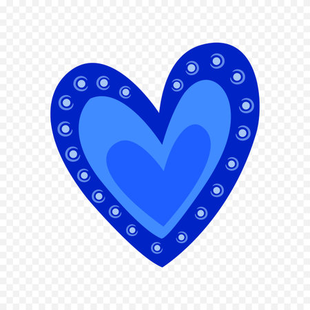 Blue heart icon. Love symbol. Valentine's day. Vector illustrationのイラスト素材
