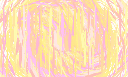 Abstract background with brush strokes. Vector illustration. Yellow, pink, yellow colors.のイラスト素材