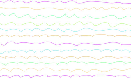 Seamless pattern with wavy lines in rainbow colors. Vector illustration.のイラスト素材