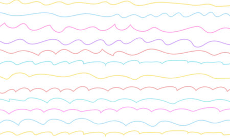 abstract colorful background with wavy lines in rainbow colors, vector illustrationのイラスト素材