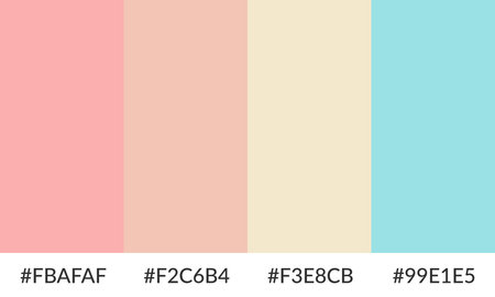 Vector set of pastel pink, blue and beige stripes.のイラスト素材