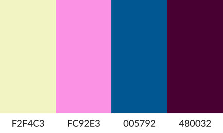 Vector illustration of four colors of the flag of France. The colors are blue, purple, yellow and pink.のイラスト素材