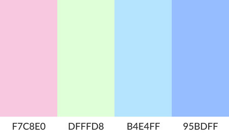 Colorful pastel background set. Vector illustration for your design.のイラスト素材