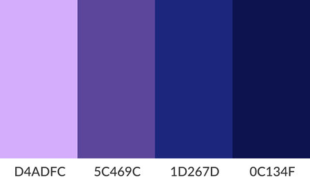 Vector set of vertical stripes in blue and violet colors. Geometric background.のイラスト素材