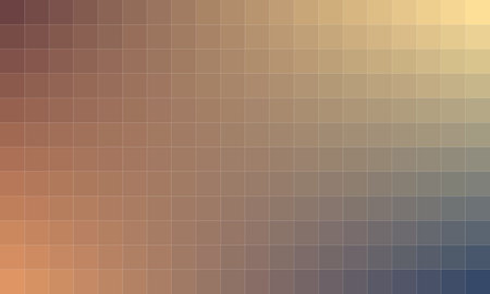 abstract vector square pixel mosaic background - yellow, orange and brownのイラスト素材