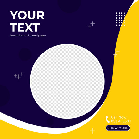 Blue and Yellow Abstract Background Template for Brochure, Annual Report, Magazine, Poster, Corporate Presentation, Portfolio, Flyer, Flyer, Website. Vector Illustrationのイラスト素材