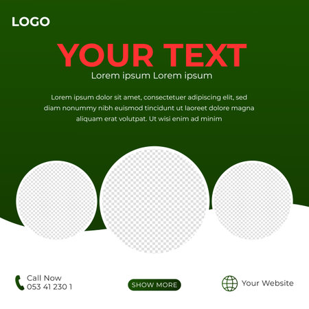 Vector modern template for social media post, web page, banner, poster, flyer.のイラスト素材