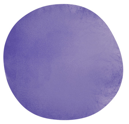 Soft light purple watercolor circle splash with gentle gradient texture. Perfect unicorn-themed background, baby shower, nursery decor, greeting cards, stickers, magical kids designsの写真素材