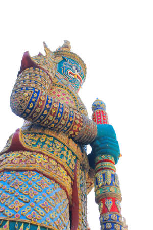 Giant Statues in front of the temple の写真素材