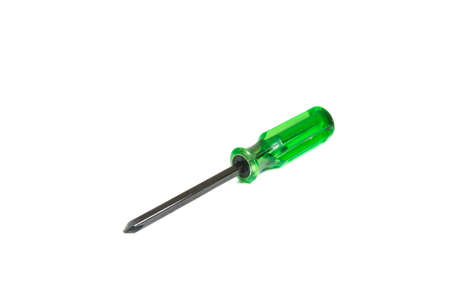 The screwdriver is a green color の写真素材