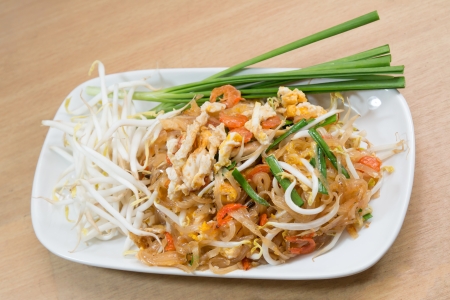Pad thai, Stir fry noodles with shrimpの写真素材
