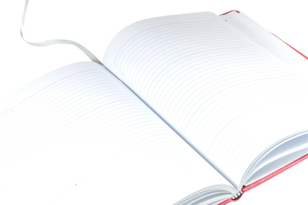 Open book isolated on white background の写真素材