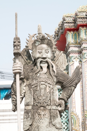 stone Chinese soldier statue, Thailandの写真素材